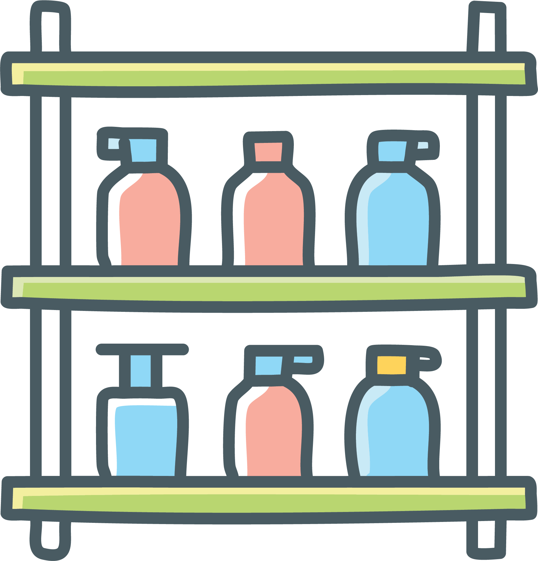 grocery shelf